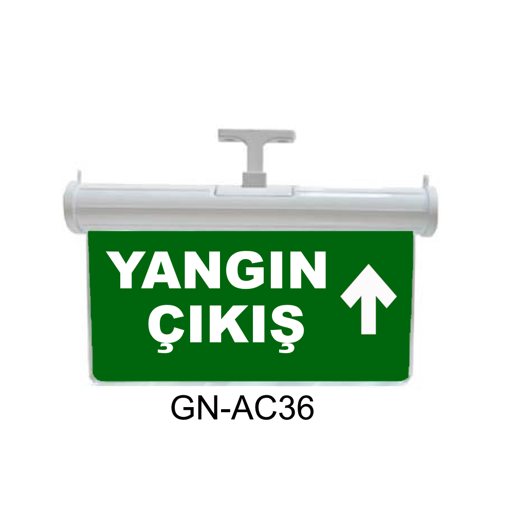 Işıklı Acil Çıkış Levhası (Yangın Çıkış Yukarı Ok) GN-AC36
